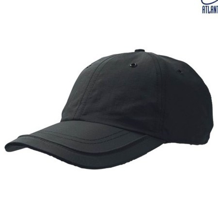 Εξάφυλλο καπέλο με κλείσιμο με κορδόνι (Atl TECHNO) μαύρο